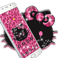 Китти милый розовый леопард тема котенка