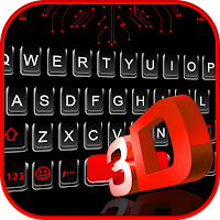 Тема для клавиатуры Classic 3d Neon Red