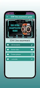 ZD8 Ultra smartwatch guide