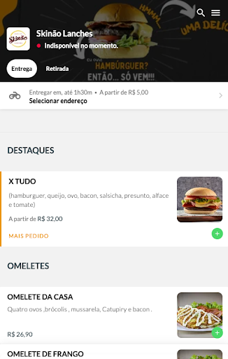 Skinão Lanches Screen 2