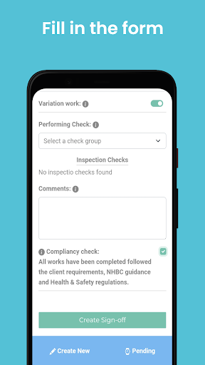 SignOffs Mobile Client Screen 3