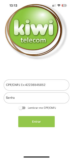 Android application Kiwi Telecom screenshort