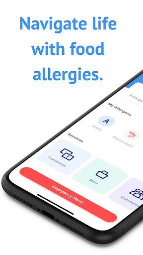Android application EpiCenter App for Food Allergi screenshort