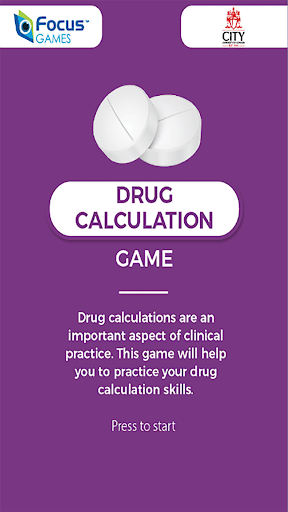 Android application Drug Calculations Game screenshort