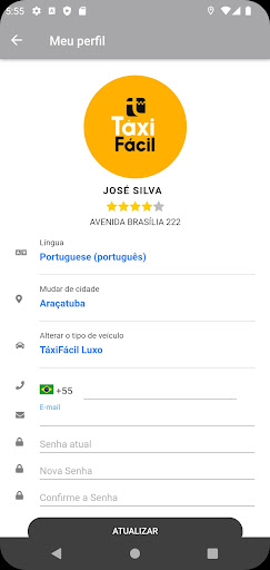 TáxiFácil Motorista Screen 3