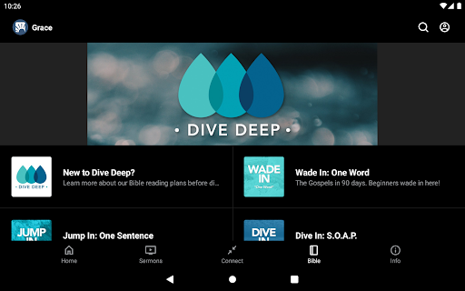 Screenshot of Grace Church App