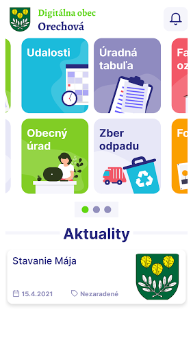 Android application Orechová screenshort
