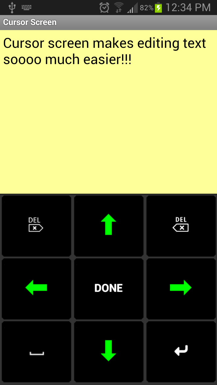 Android application Big Buttons Keyboard Deluxe screenshort