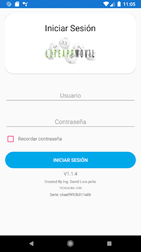 Android application loteappmovil screenshort