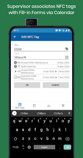 Screenshot of NFC Task List