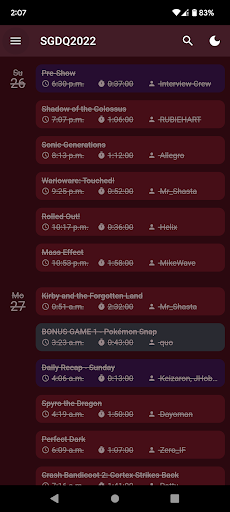 GDQ Reminder Screen 2