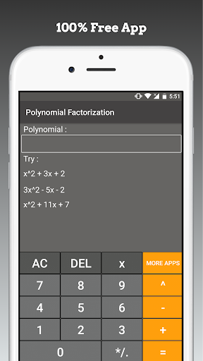 Screenshot of Polynomial Factorization