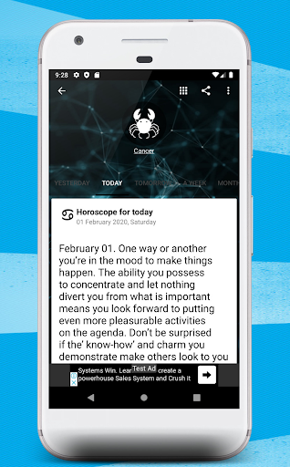 Android application Secret Astrology Horoscope screenshort