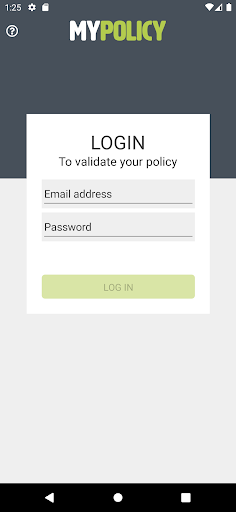 Android application My Policy screenshort