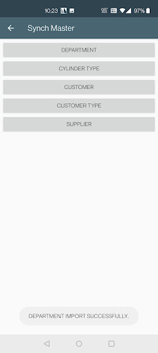 Cylinder Management APP Screen 3