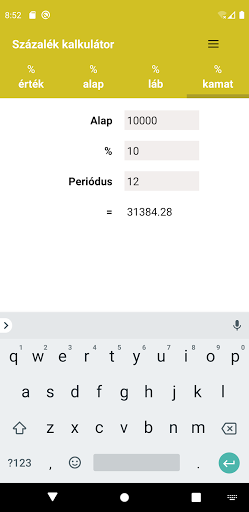 Százalék kalkulátor