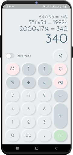 Calculator - with Dark Mode Screen 3