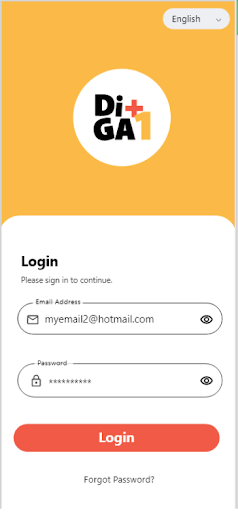 Android application DiGa1 screenshort