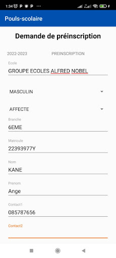 Parent responsable Screen 3
