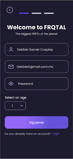 Android application Frqtal screenshort
