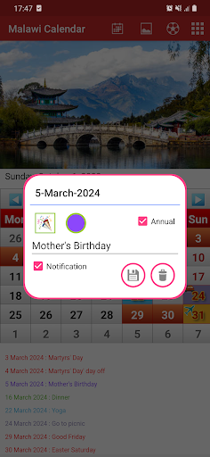 Malawi Calendar 2024 Screen 2