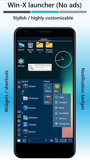 Win-X Launcher (No ads) android2mod screenshots 1