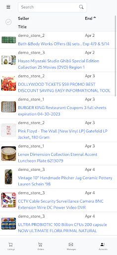 Android application Listman eBay Etsy listing app screenshort