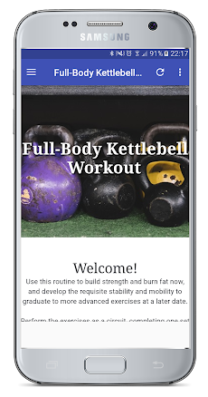 Full Body Kettlebell Workoutのおすすめ画像1