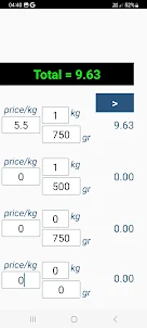 Weight to price, Scale