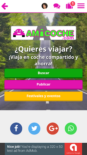 Android application Amicoche - Compartir coche screenshort