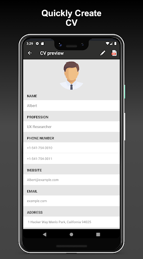 Professional CV Maker PDF Screen 2