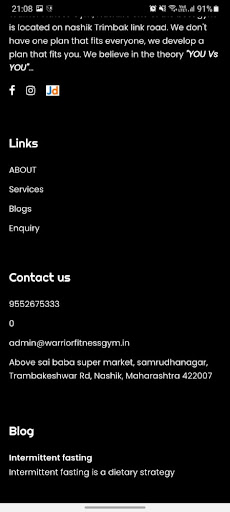 Warrior Fitness Screen 3