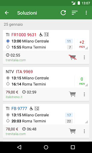 Italienischer Zugfahrplan screenshot 2