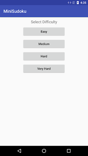 Android application Sudoku mini screenshort