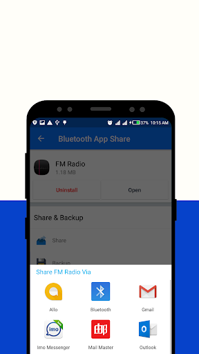 Bluetooth App Share and backup