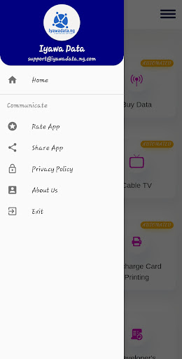 Android application Iyawa Data screenshort