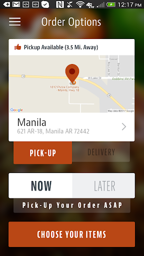 1812 Pizza Company Screen 2