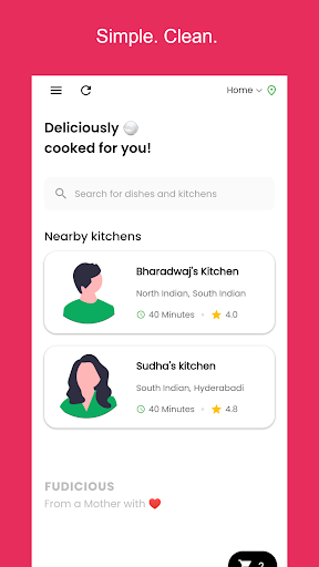 Android application Fudicious: Discover Homefood screenshort