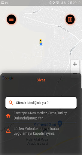 Trend Taxi (Passenger Module) Screen 2