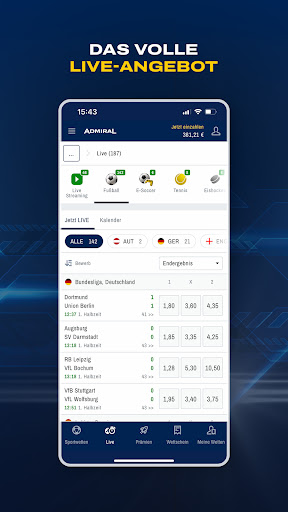 ADMIRAL Sportwetten Screen 3