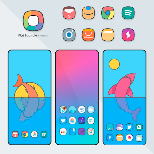 Screenshot of Flat Squircle - Icon Pack