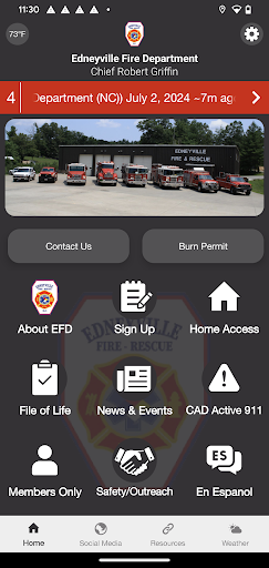 Android application Edneyville Fire Department NC screenshort