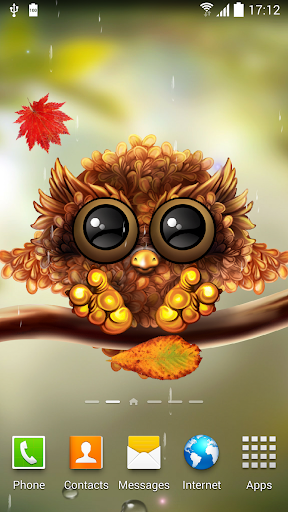 Autumn Little Owl Wallpaper Screen 2