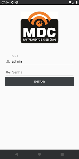 Android application MDC Rastreamento Veicular screenshort
