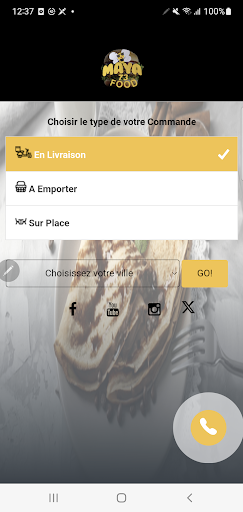 Android application MAYA FOOD screenshort
