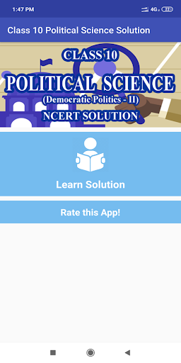Android application 10 Political Science Solutions screenshort