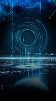 Blue Neon Future Tech -- APUS launcher theme