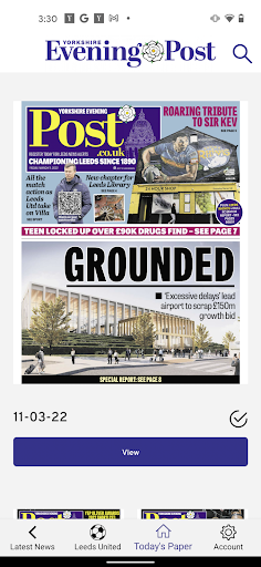 Yorkshire Evening Post Paper Screen 2
