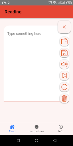 Android application E-Reading screenshort