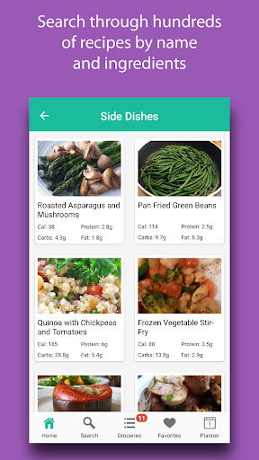 Low-Calorie Recipes - Grocery Screen 3